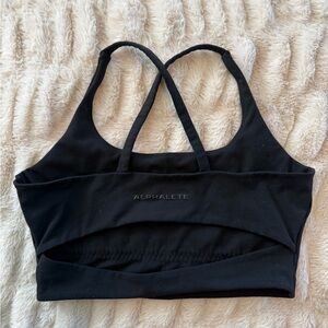 Alphalete Women's Sleek Black Sports Bra